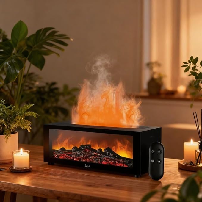 Humificador con efecto chimenea 3D.